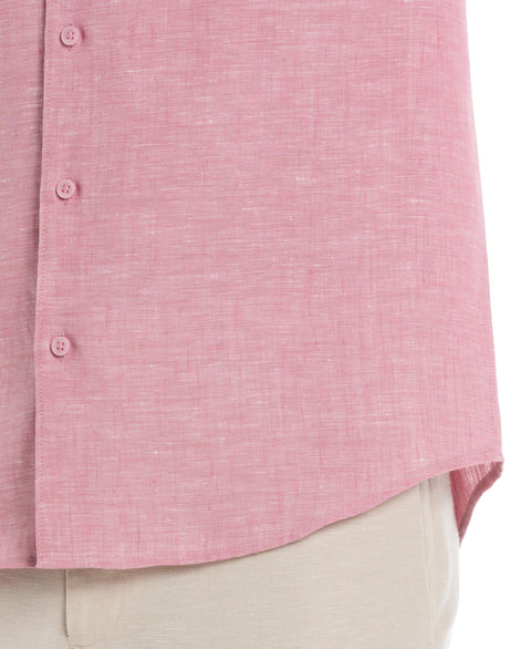 Linen Blend Wrinkle-Resistant Shirt (Mauvewood) 