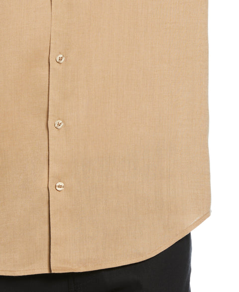 Travelselect™ Linen-Blend Rolled Sleeve Shirt (Cornstalk) 