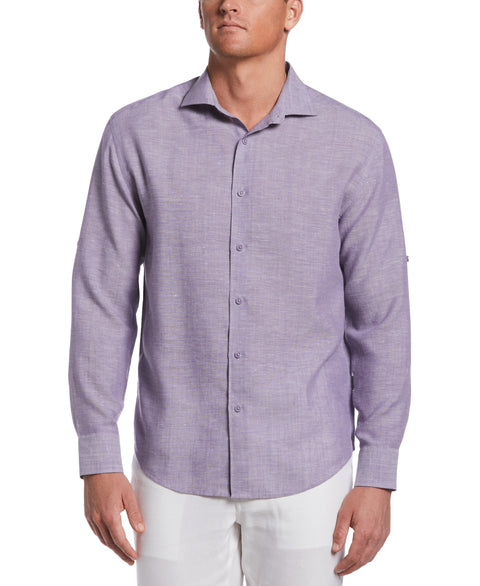 TravelSelect™ Linen-Blend Shirt (Mystical) 