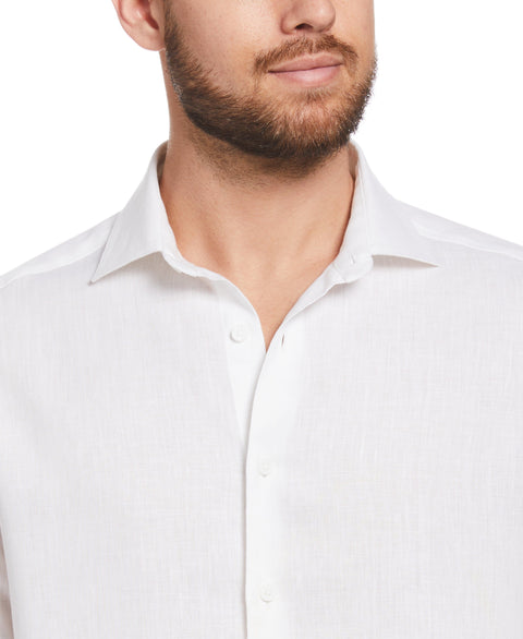 TravelSelect™ Linen-Blend Shirt (Brilliant White) 