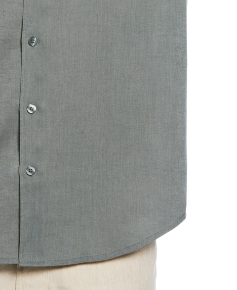 Travelselect™ Linen-Blend Rolled Sleeve Shirt (Balsam Green) 