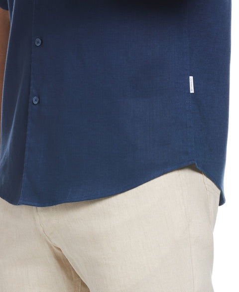 TravelSelect™ Linen-Blend Shirt (Insignia Blue) 