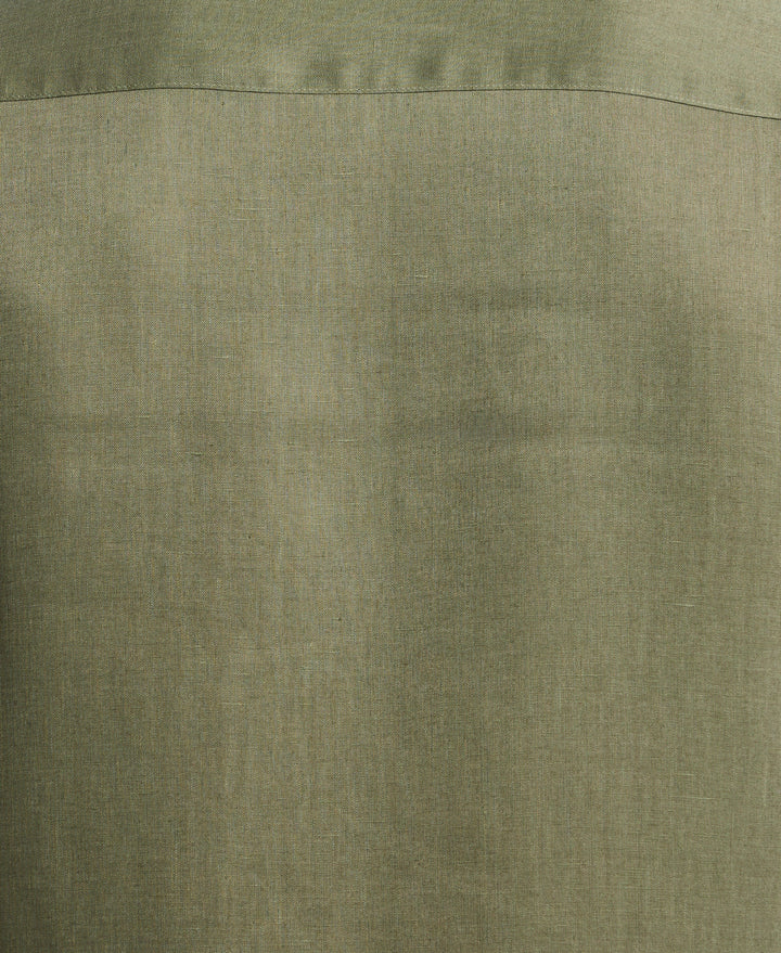 Linen Blend Wrinkle-Resistant Shirt (Olivine) 