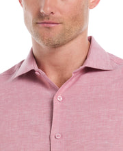 Linen Blend Wrinkle-Resistant Shirt (Mauvewood) 