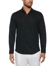TravelSelect™ Linen-Blend Shirt (Jet Black) 