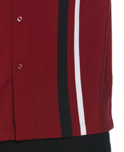 Tri-Color Camp Collar Retro Panel Shirt (Biking Red) 