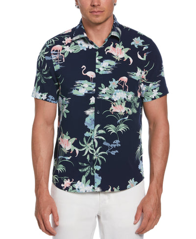 Tropical Flamingo Print Shirt (Naval Academy) 