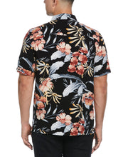 Tropical Floral Print Shirt (Jet Black) 