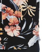 Tropical Floral Print Shirt (Jet Black) 