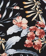 Tropical Floral Print Shirt (Jet Black) 