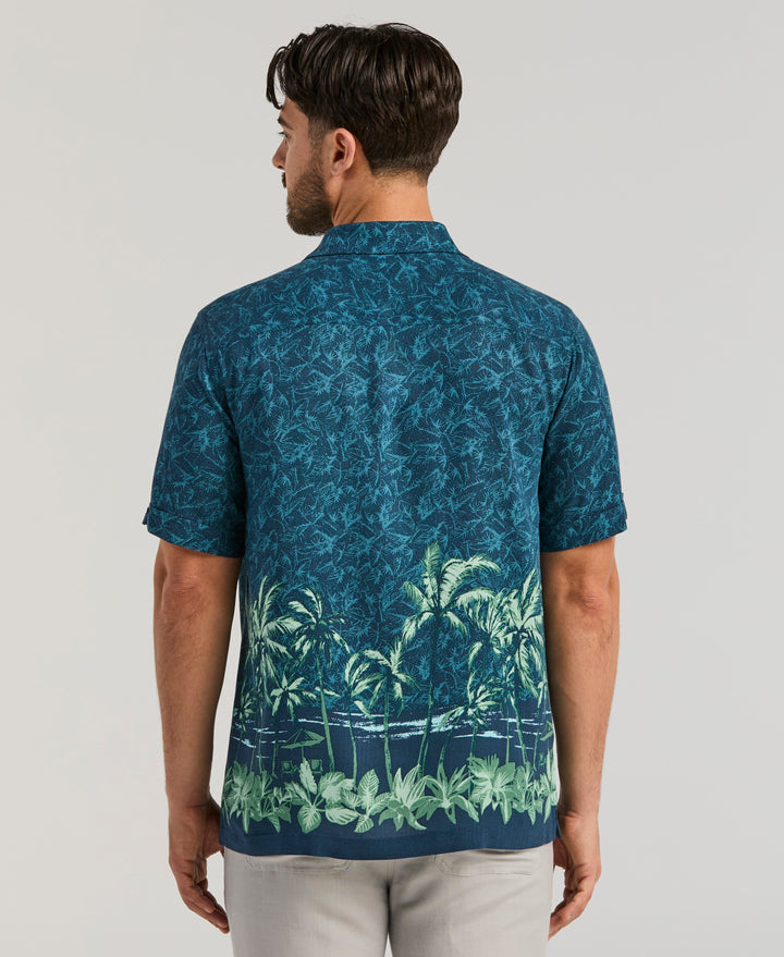 Tropical Horizon Print Shirt (Moonlit Ocean) 