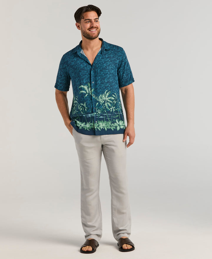 Tropical Horizon Print Shirt (Moonlit Ocean) 