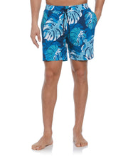 Tropical Leaf Print Swim Short (Titan) 