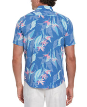 Tropical Leaves Floral Print Shirt (Dutch Blue) 