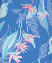 Tropical Leaves Floral Print Shirt (Dutch Blue) 