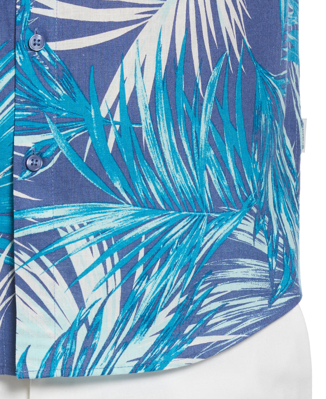 Tropical Leaves Print Shirt (Dutch Blue) 