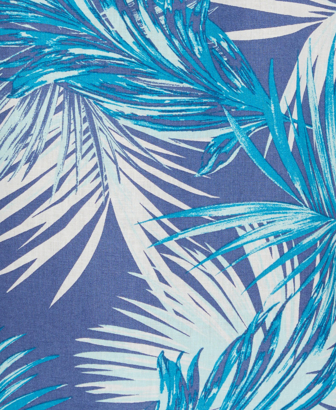 Tropical Leaves Print Shirt (Dutch Blue) 