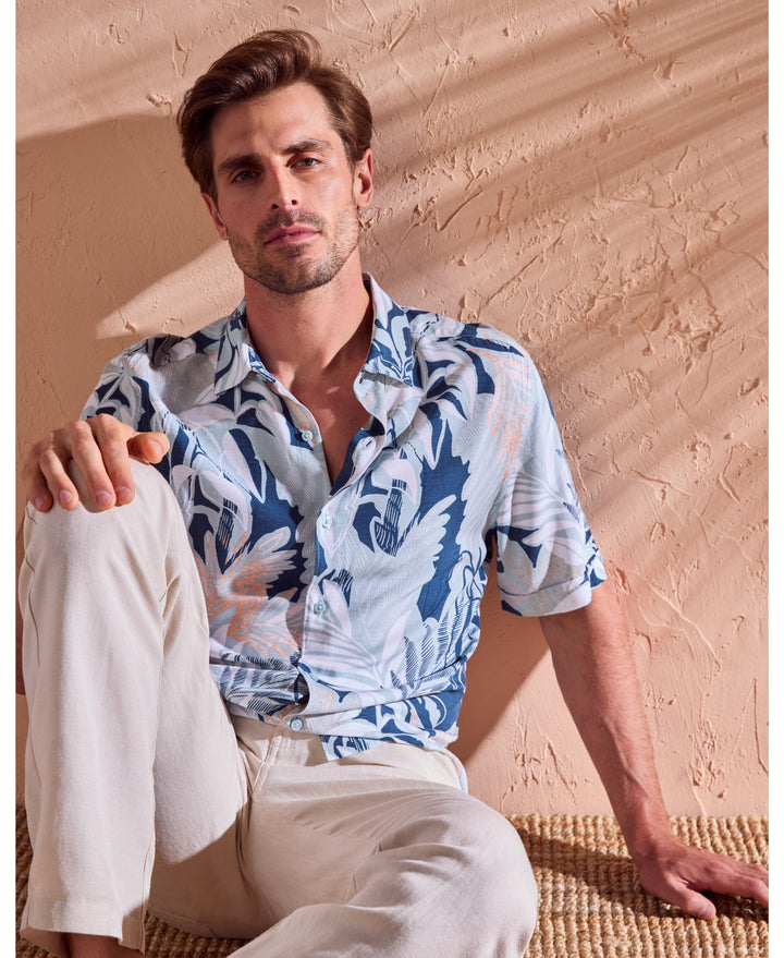 Tropical Print Shirt-Casual Shirts-Cubavera