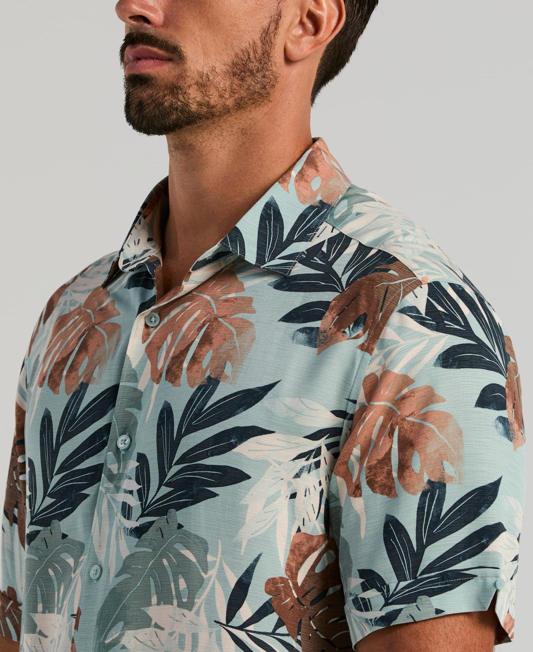 Tropical Print Shirt (Cloud Blue) 