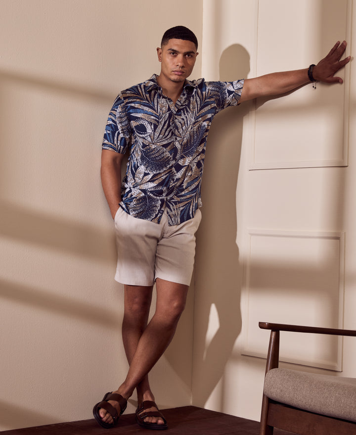 Tropical Print Shirt-Casual Shirts-Cubavera