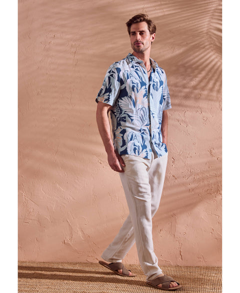 Tropical Print Shirt-Casual Shirts-Cubavera