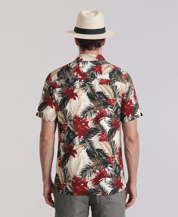 Tropical Print Shirt (Egret) 