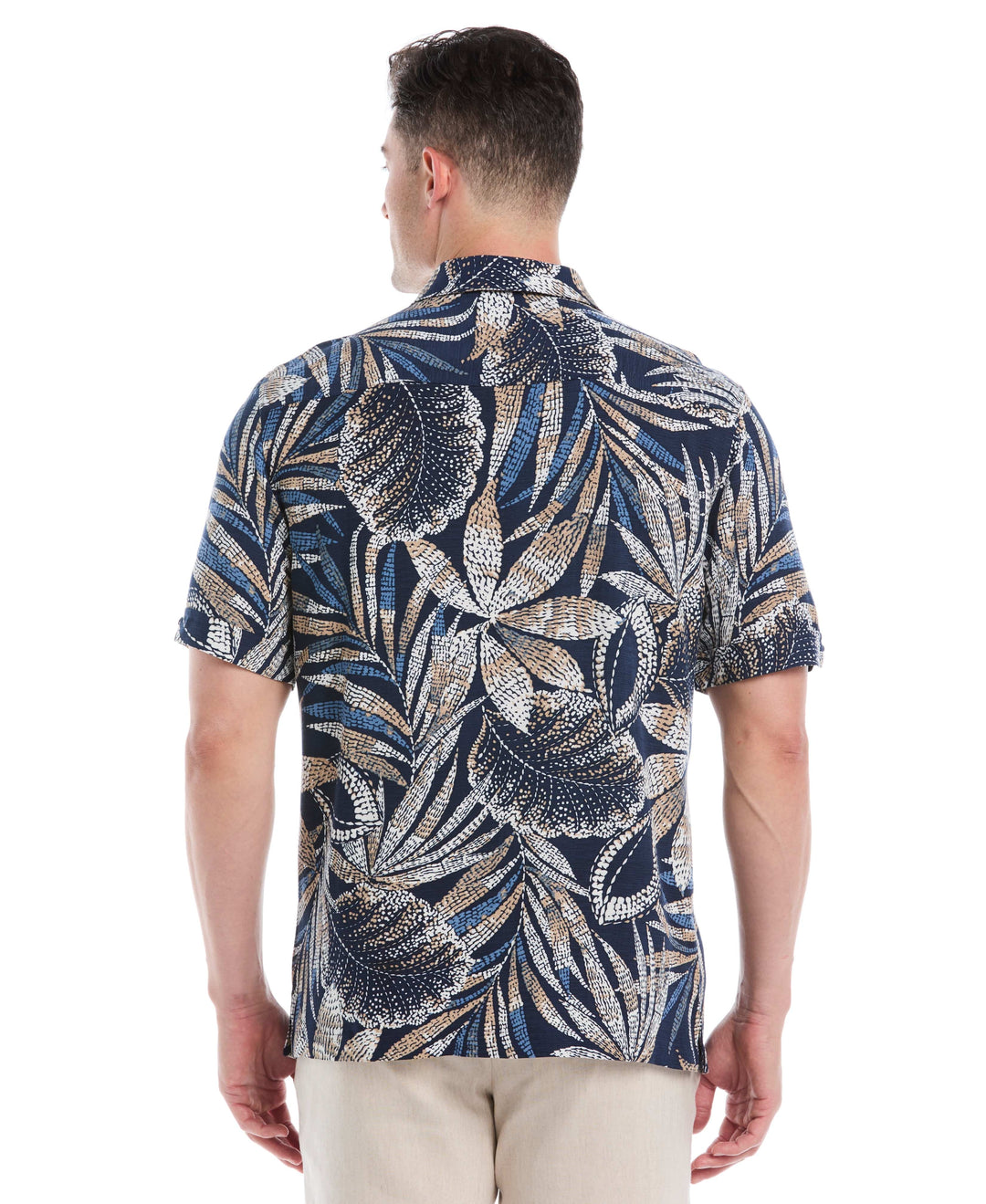 Tropical Pointillism Print Shirt (Dress Blues) 