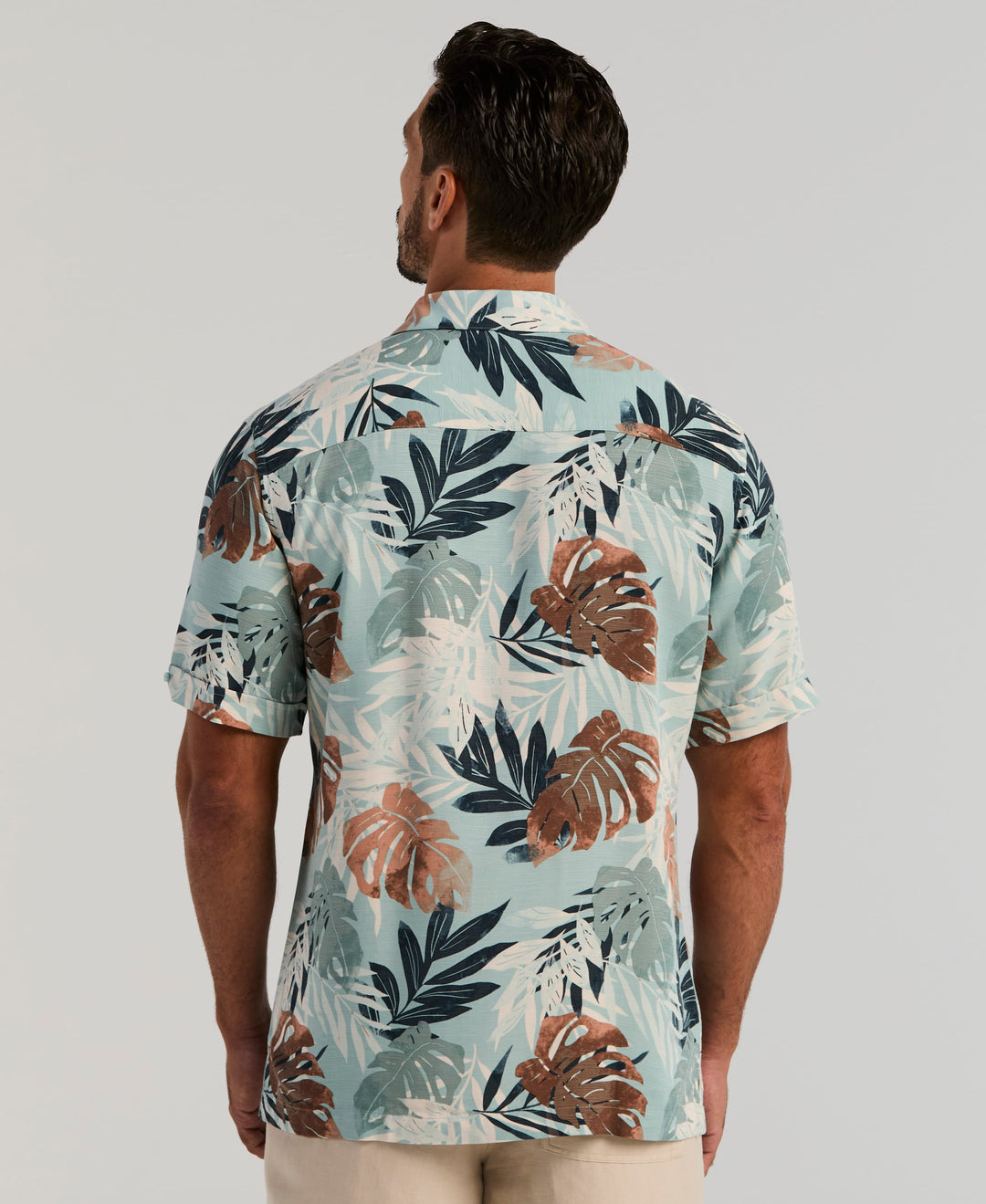 Tropical Print Shirt (Cloud Blue) 