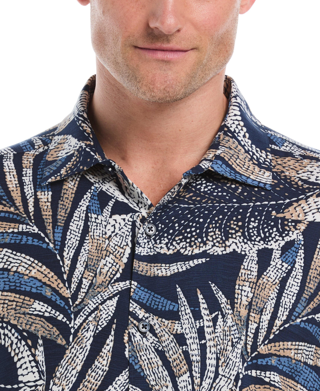 Tropical Pointillism Print Shirt (Dress Blues) 