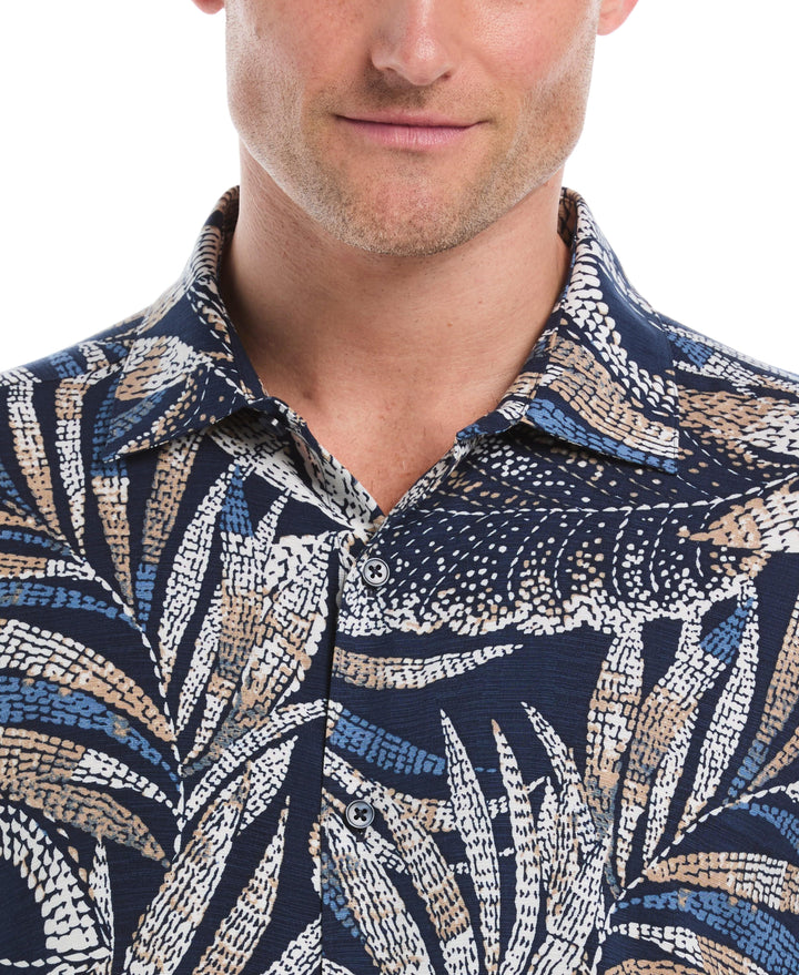 Tropical Pointillism Print Shirt (Dress Blues) 