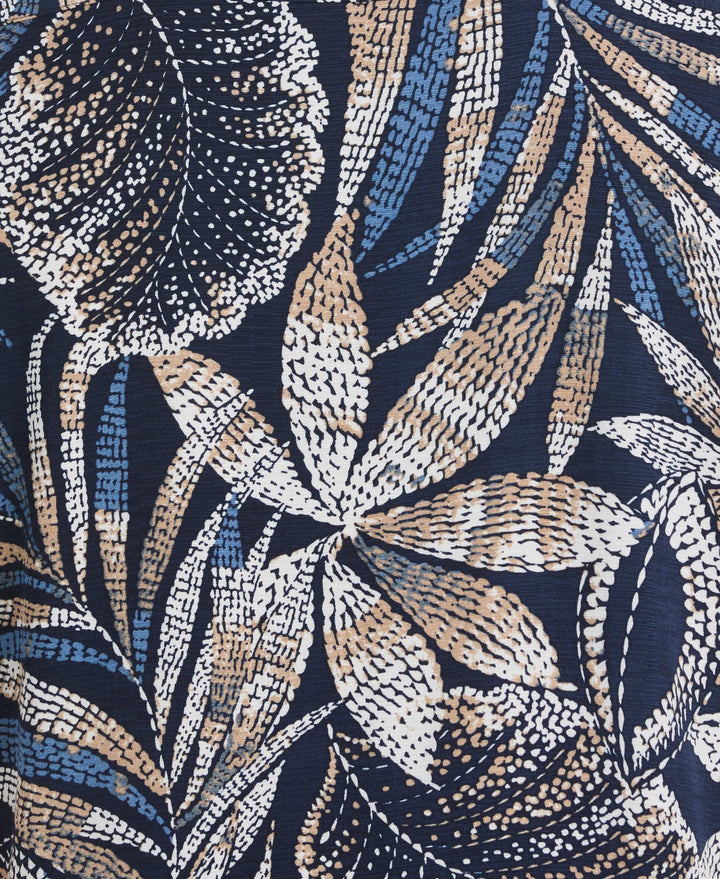 Tropical Pointillism Print Shirt (Dress Blues) 