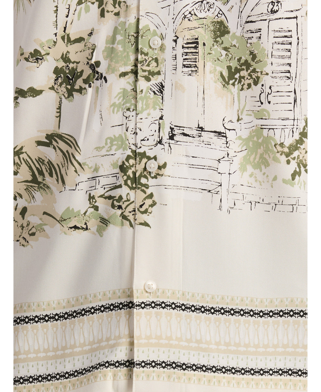 Twill Scenic Print Shirt-Casual Shirts-Cubavera