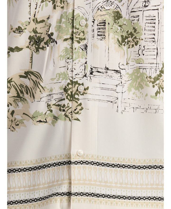 Twill Scenic Print Shirt-Casual Shirts-Cubavera