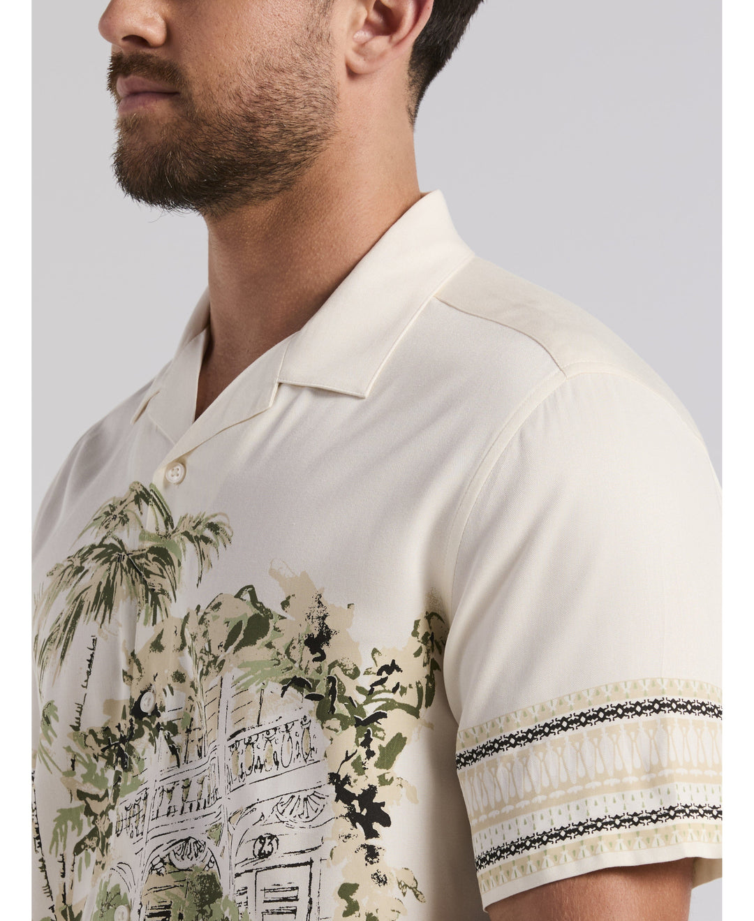 Twill Scenic Print Shirt-Casual Shirts-Cubavera
