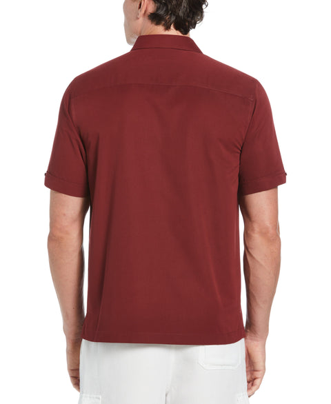 Two-Pocket Double Pintuck Shirt (Cabernet) 