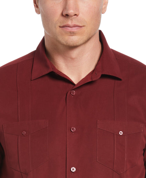 Two-Pocket Double Pintuck Shirt (Cabernet) 