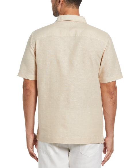 Two Pocket Embroidered Guayabera Shirt (Cuban Sand) 