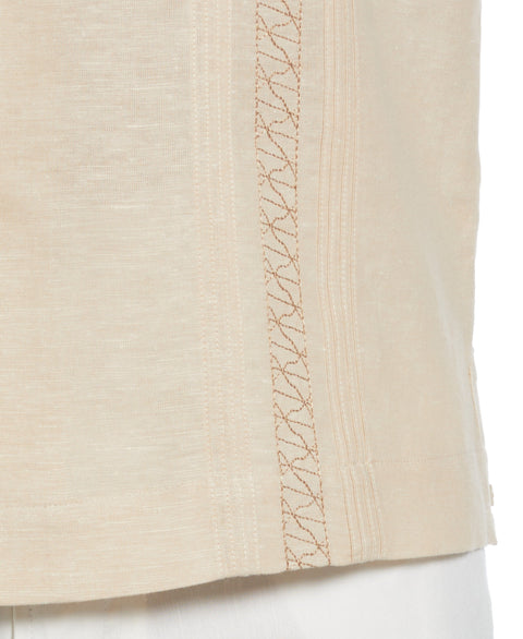 Two Pocket Embroidered Guayabera Shirt (Cuban Sand) 