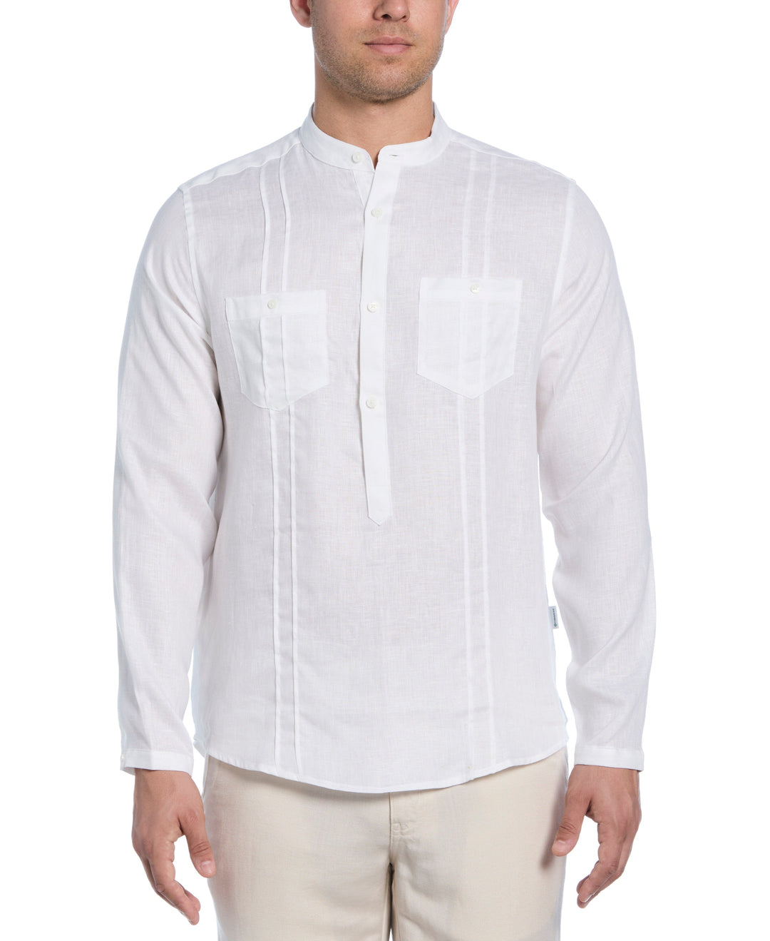 Two-Pocket Pintuck Popover Shirt (Brilliant White) 