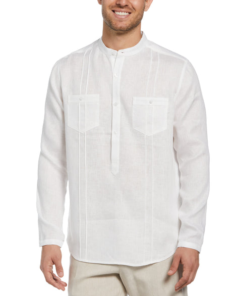 Two-Pocket Pintuck Popover Shirt (Brilliant White) 