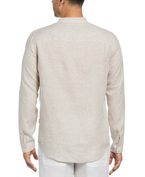 Two-Pocket Pintuck Popover Shirt (Natural Linen) 