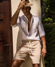 Two-Pocket Pintuck Popover Shirt-Casual Shirts-Cubavera