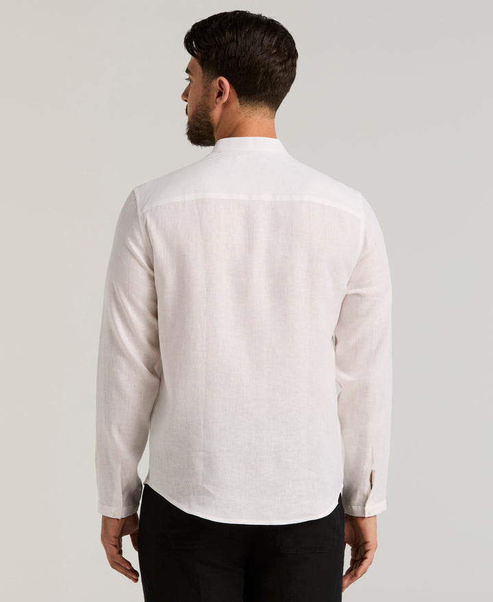 Two-Pocket Pintuck Popover Shirt (Brilliant White) 
