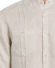 Two-Pocket Pintuck Popover Shirt (Natural Linen) 