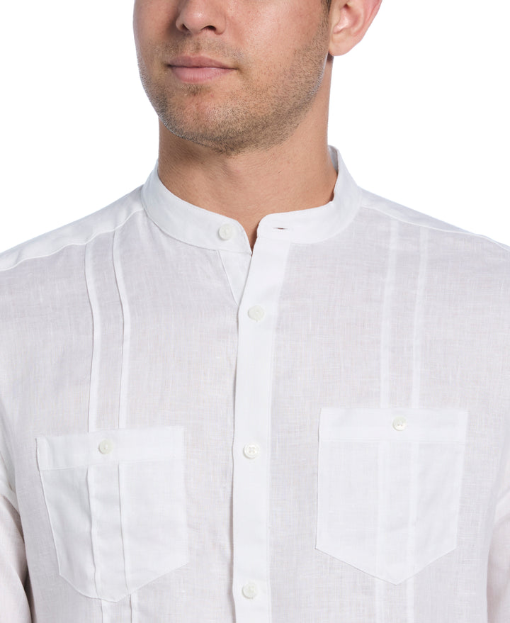 Two-Pocket Pintuck Popover Shirt (Brilliant White) 