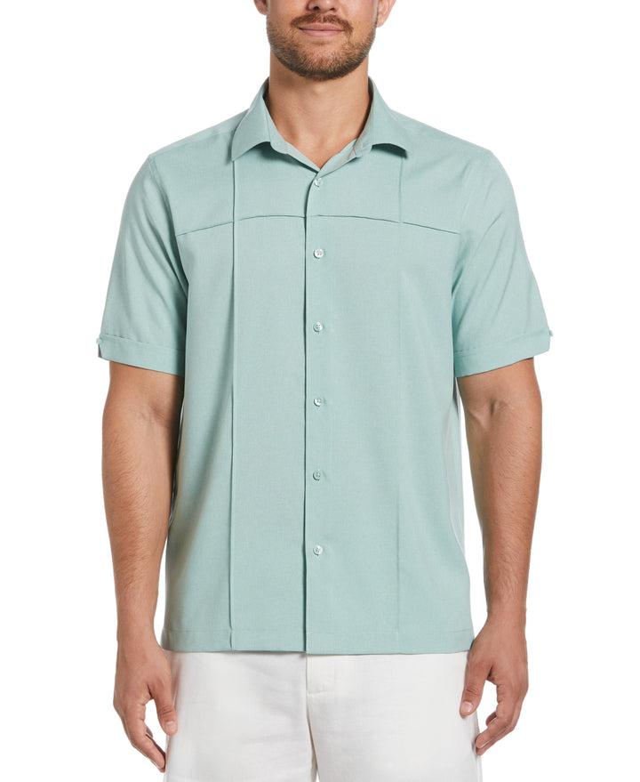 Two-Tone Cross Tuck Chambray Shirt (Blue Surf) 