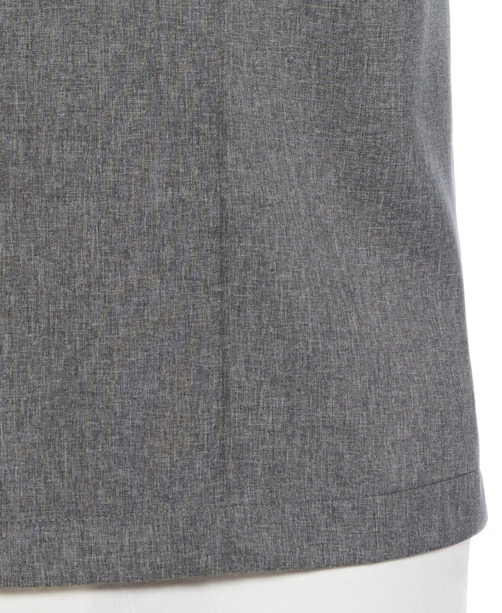 Two-Tone Cross Tuck Chambray Shirt (Jet Black) 
