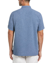 Two-Tone Cross Tuck Chambray Shirt (Estate Blue) 