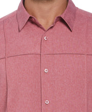Two-Tone Cross Tuck Chambray Shirt (Holly Berry) 