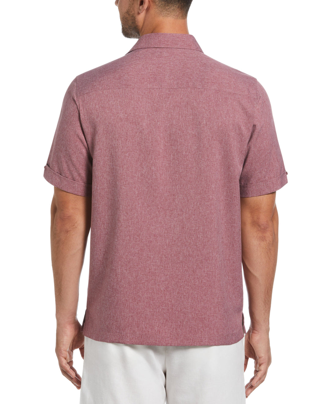 Two-Tone Cross Tuck Chambray Shirt (Hawthorn Rose) 